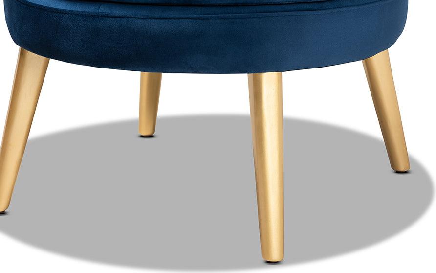 Velvet Soft Modern Vanity Stools -Pleated Round Footrest Stool Ottoman Side  Table Seat Dressing With Golden Metal Leg ,Upholstered Foot Rest, For Livi  - Yahoo Shopping