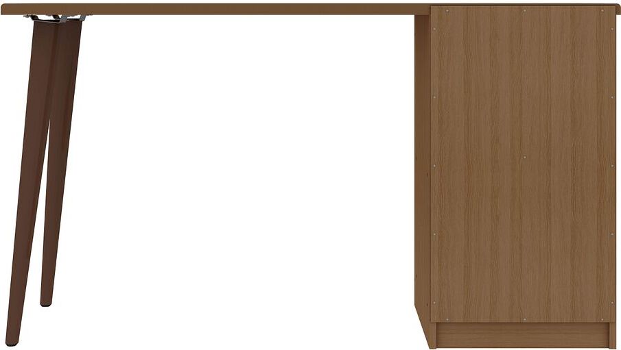 Manhattan Comfort Desks - Hampton 53.54 Home Office Desk with 3 Cubby Spaces & Solid Wood Legs in Maple Cream