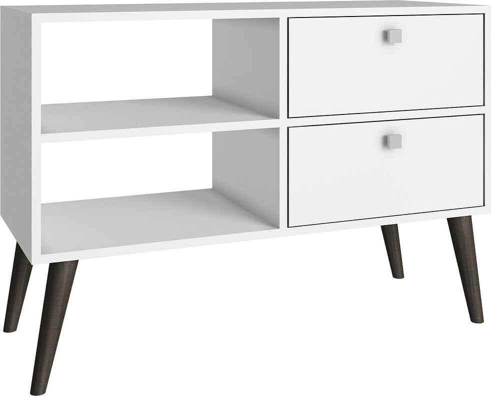 Manhattan Comfort TV & Media Units - Practical Dalarna TV Stand with 2 Open Shelves & 2- Drawers in White