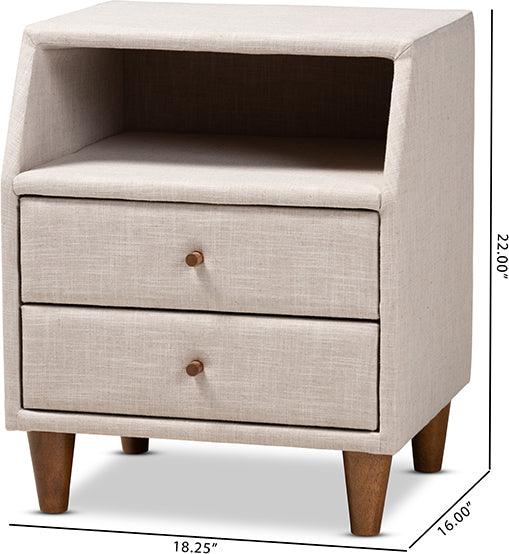 Shop Claverie Nightstand Beige Nightstands Side Tables CasaOne