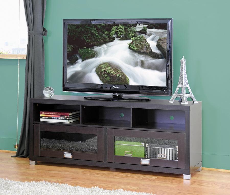 Shop Baxton Studio Swindon Modern TV Stand with Glass Doors TV