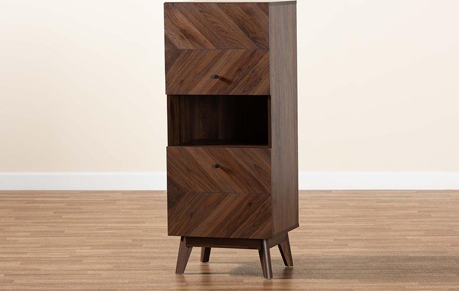 Wholesale Interiors Buffets & Cabinets - Hartman Walnut Brown Finished Wood Storage Cabinet