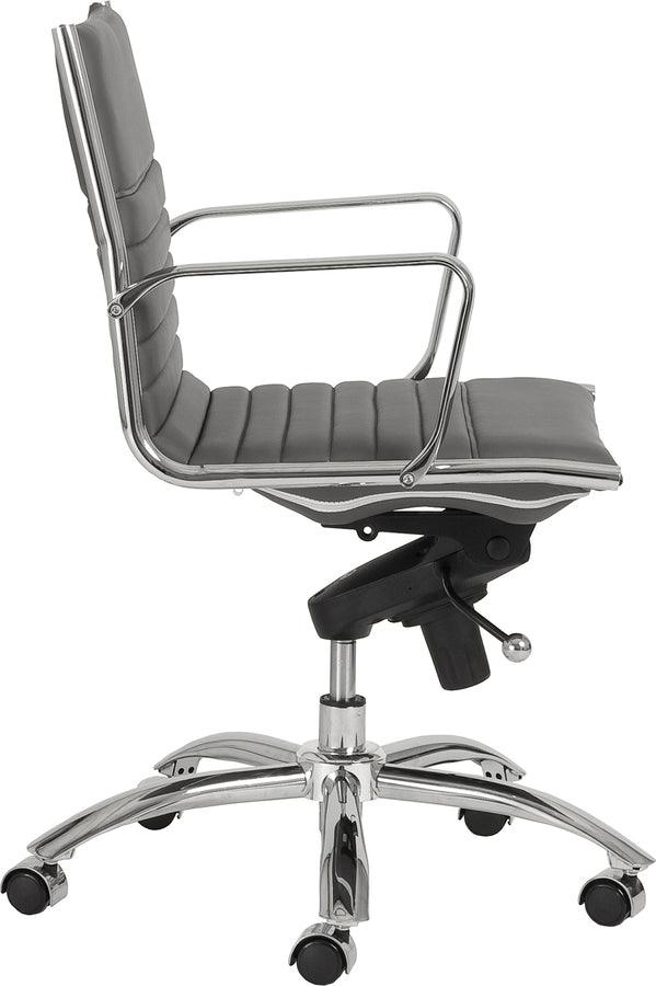 Euro Style Task Chairs - Dirk Low Back Office Chair Gray