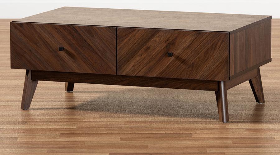 Wholesale Interiors Coffee Tables - Hartman Walnut Brown Finished Wood Coffee Table