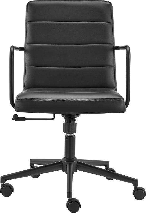 Euro Style Task Chairs - Leander Low Back Office Chair Black