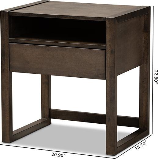 Wholesale Interiors Nightstands & Side Tables - Inicio Nightstand Charcoal brown