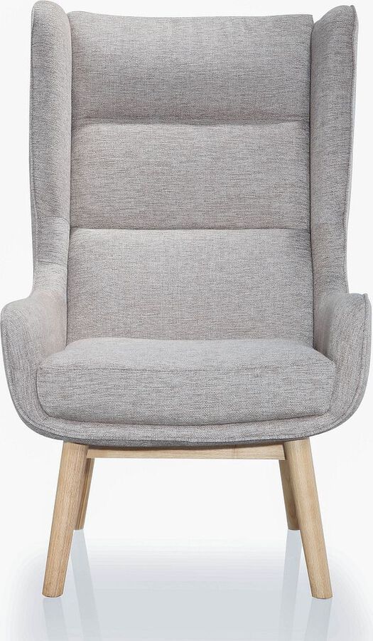 Manhattan Comfort Accent Chairs - Sampson Wheat & Natural Twill Accent Chair