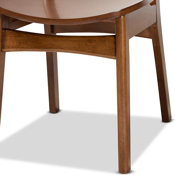 Wholesale Interiors Dining Chairs - Katya Mid-Century Modern Walnut Brown Finished Wood 2-Piece Dining Chair Set