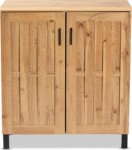 Excel Modern and Contemporary Oak Brown Finished Wood 2 Door Storage Cabinet