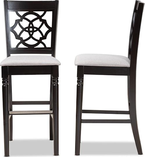 Wholesale Interiors Barstools - Alexandra Bar Stool Gray & Espresso Brown (Set of 2)