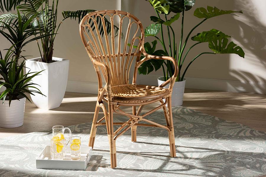 Wholesale Interiors Dining Chairs - Sheraton Modern and Contemporary Natural Finished Rattan Dining Chair