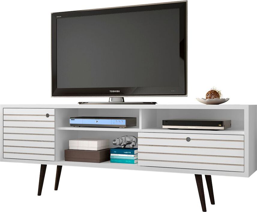 Manhattan Comfort TV & Media Units - Liberty 70.86" Mid-Century - Modern TV St& White