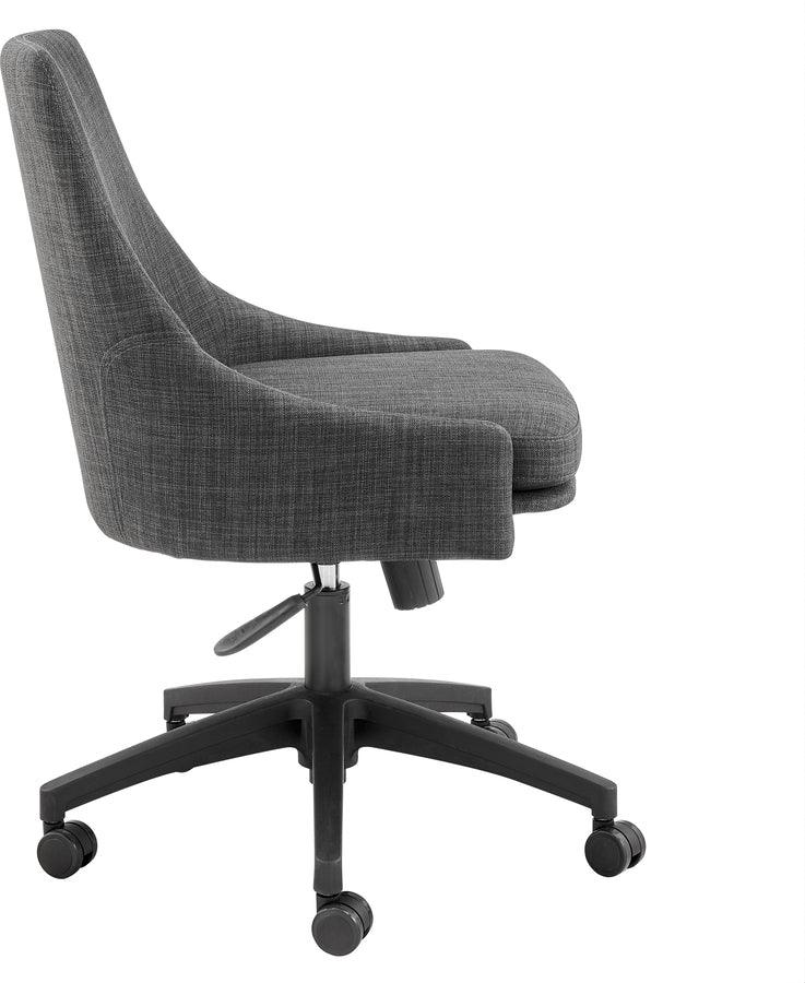 Euro Style Task Chairs - Signa Office Chair in Charcoal Fabric with Black Base