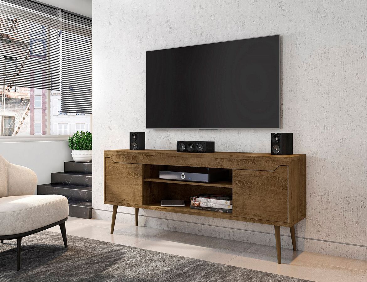 Manhattan Comfort TV & Media Units - Bradley 62.99 TV Stand Rustic Brown