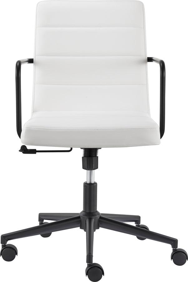 Euro Style Task Chairs - Leander Low Back Office Chair White