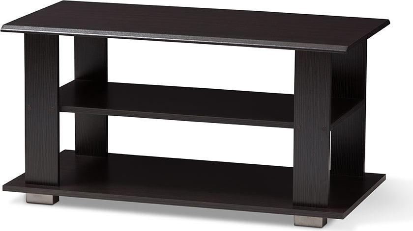 Wholesale Interiors Coffee Tables - Joliette Modern and Contemporary Wenge Brown Finished Coffee Table