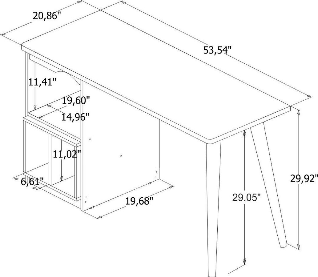 Manhattan Comfort Home Office Sets - Hampton 2- Piece Home Extra Storage Office Set in Off White