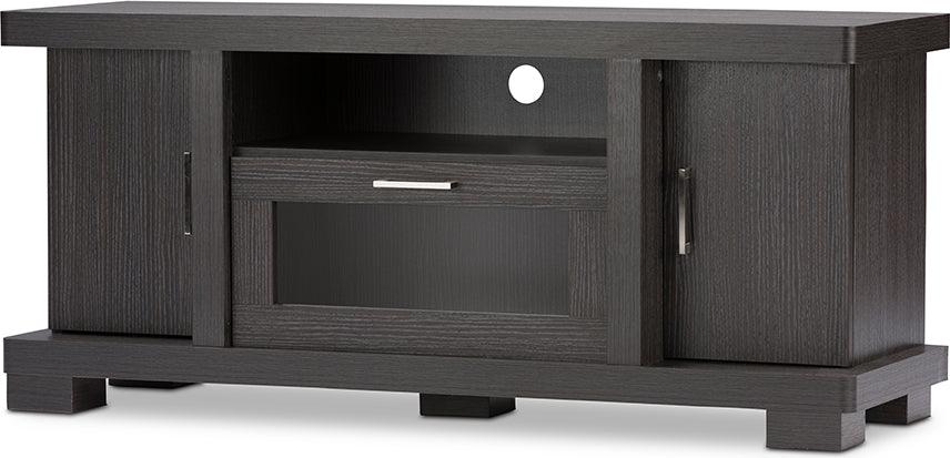 Shop Viveka 47 Inch Greyish Dark Brown Wood TV Cabinet with 2