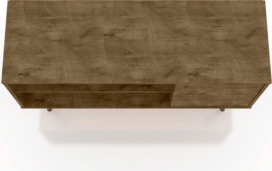 Manhattan Comfort TV & Media Units - Liberty 42.52" Mid-Century - Modern TV Stand with 2 Shelves & 1 Door in Rustic Brown