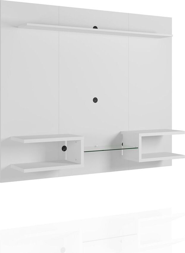 Manhattan Comfort TV & Media Units - Plaza 64.25 Modern Floating Wall Entertainment Center with Display Shelves in White