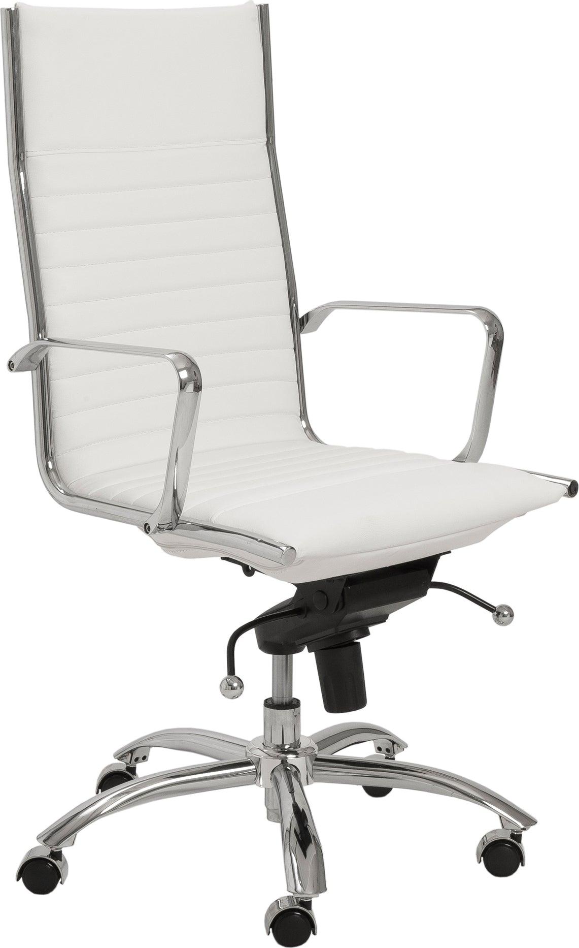 Euro Style Task Chairs - Dirk High Back Office Chair White