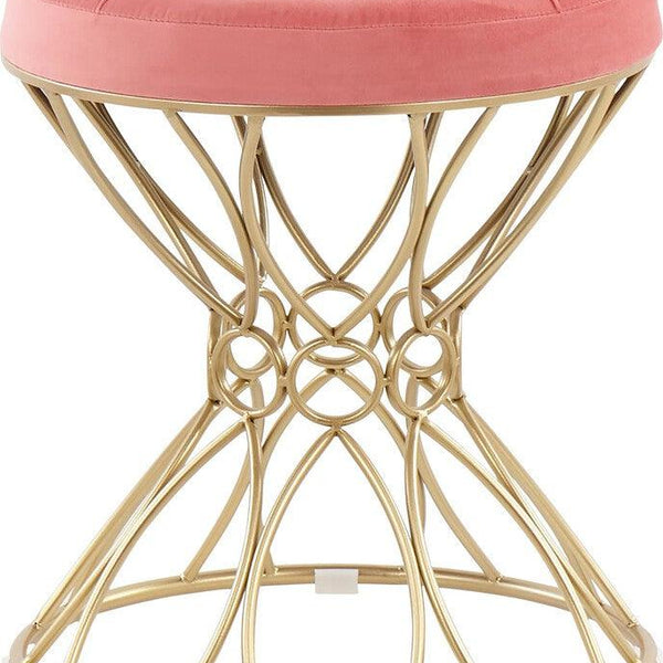 Pink and best sale gold stool