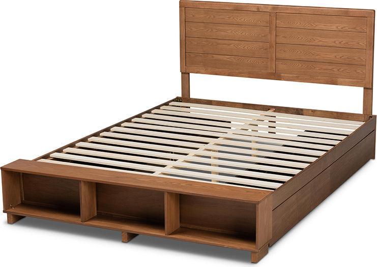 Wholesale Interiors Beds - Alba Queen Storage Bed Ash Walnut