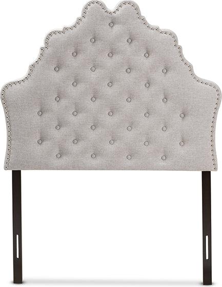 Wholesale Interiors Headboards - Hilda Modern and Contemporary Greyish Beige Fabric Twin Size Headboard