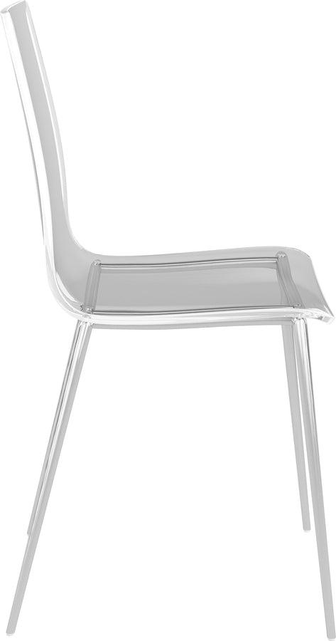 Dining chairs with brushed nickel legs sale