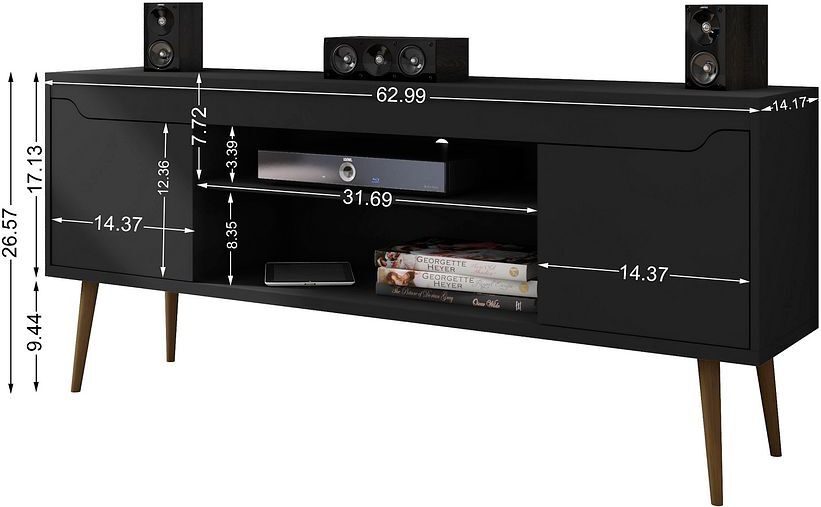 Manhattan Comfort TV & Media Units - Bradley 62.99 TV Stand Black