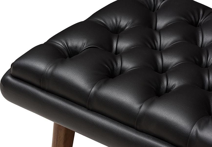 Shop Baxton Studio Annetha Mid Century Modern Black Faux Leather