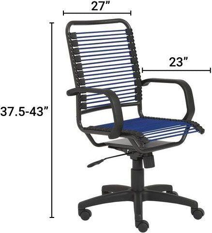 Buy Bradley High Back Bungie Office Chair Blue Graphite