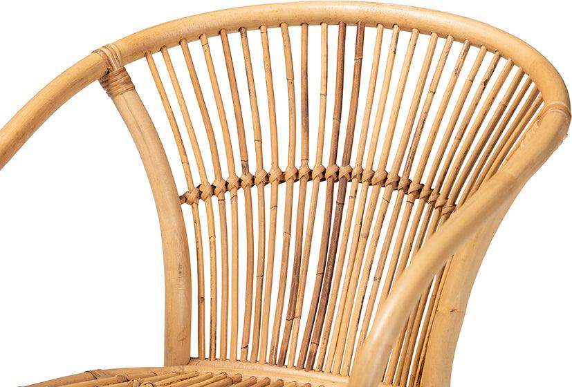 Wholesale Interiors Dining Chairs - Murai Modern Bohemian Natural Brown Rattan Dining Chair