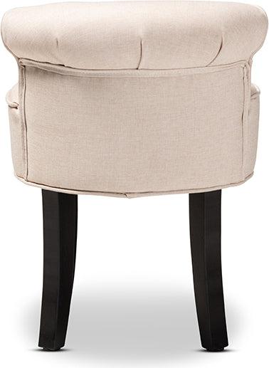 Wholesale Interiors Accent Chairs - Cerise Classic And Traditional Small Beige Fabric Upholstered Accent Chair