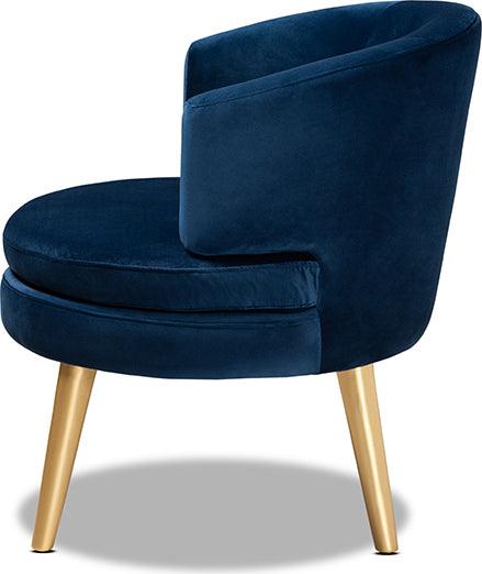 Navy chair gold online legs