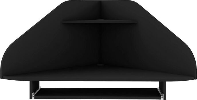 Manhattan Comfort Desks - Bradley Floating Corner Desk with Keyboard Shelf in Black