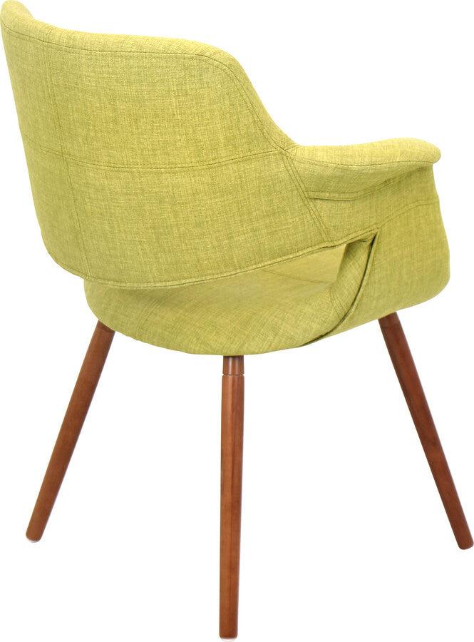 Lumisource Accent Chairs - Vintage Flair Chair 33" Walnut & Green