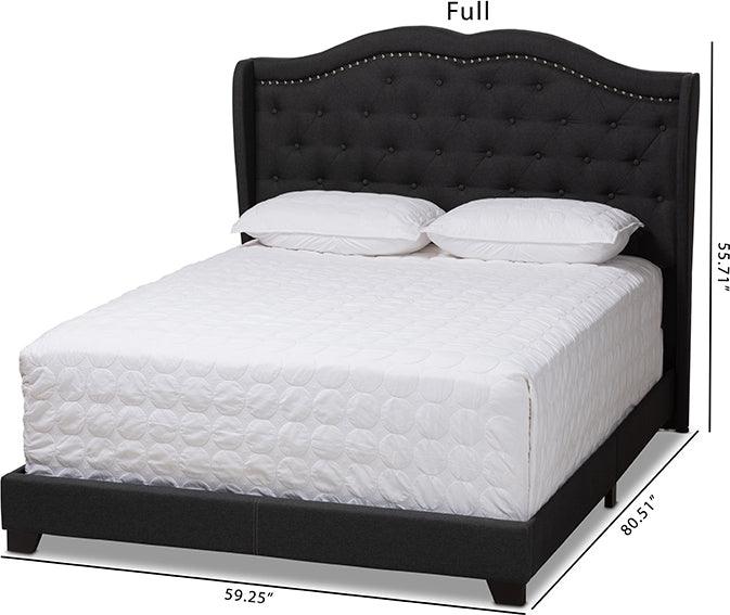 Wholesale Interiors Beds - Aden Full Bed Charcoal Gray