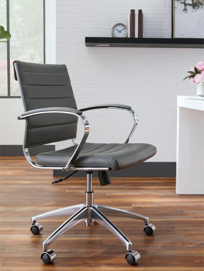 Euro Style Task Chairs - Axel Low Back Office Chair in Gray