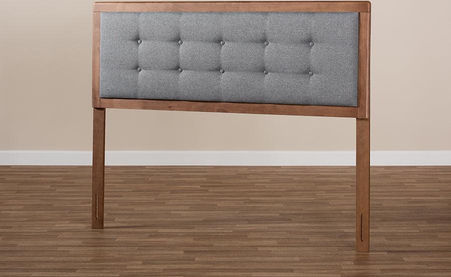 Wholesale Interiors Headboards - Sarine King Headboard Dark Gray & Walnut