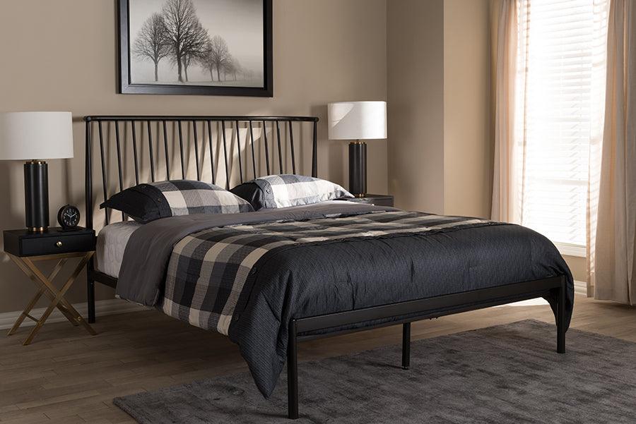 Wholesale Interiors Beds - Irvine Queen Platform Bed Black