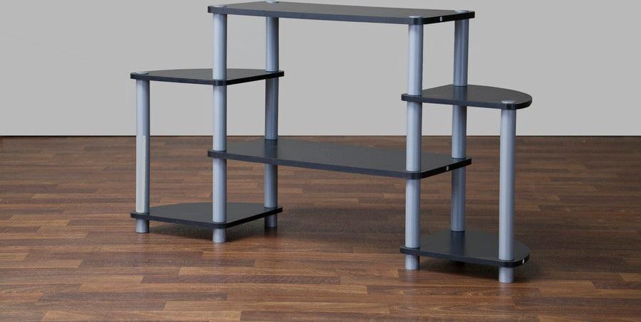 Orbit Black and Silver 3 Tier TV Stand