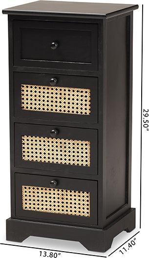 Volkan Modern 4-Drawer Metal-Framed Storage Cabinet-Multi-Colored