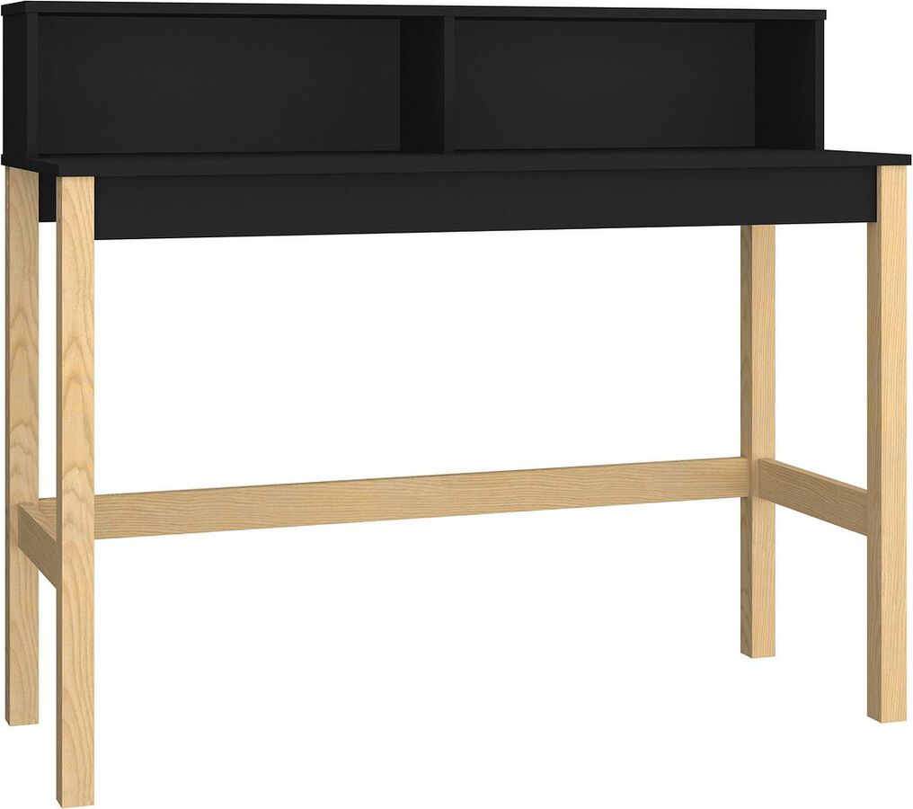 Manhattan Comfort Desks - Bowery Desk with 0 Shelves in Black & Oak