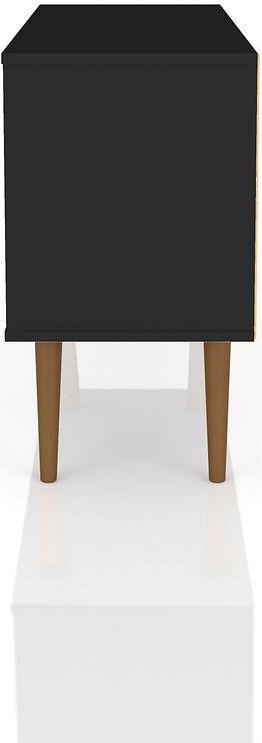 Manhattan Comfort TV & Media Units - Liberty 42.52" Mid-Century - Modern TV Stand with 2 Shelves & 1 Door in Black