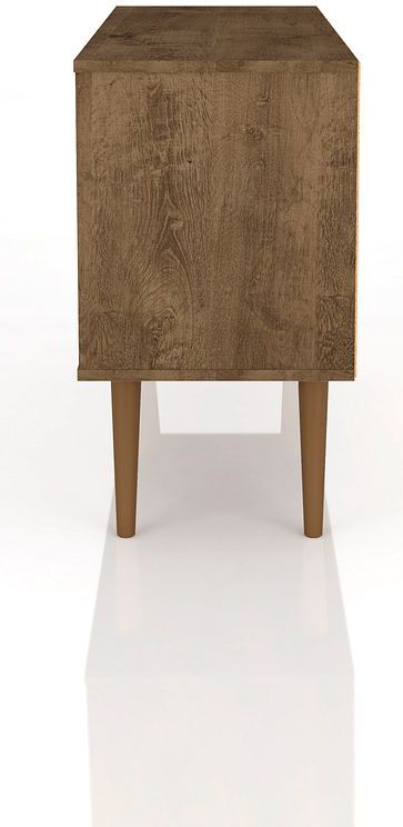 Manhattan Comfort TV & Media Units - Liberty TV Stand 42.52 in Rustic Brown and 3D Brown Prints