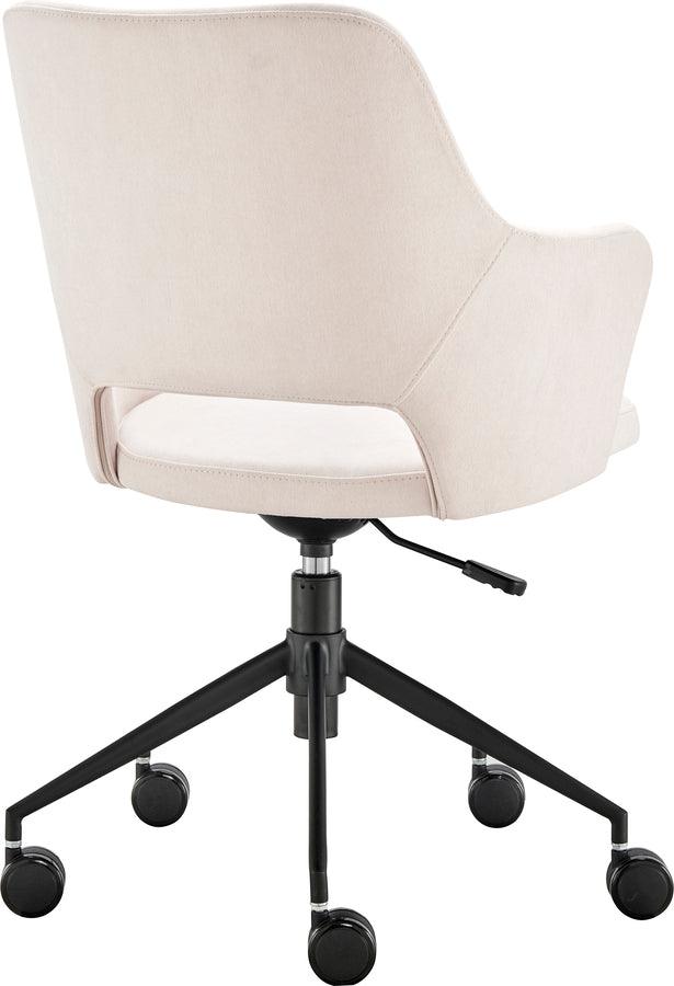 Euro Style Task Chairs - Darcie Office Chair in Beige Fabric and Black Base