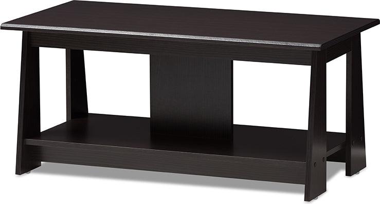 Wholesale Interiors Coffee Tables - Fionan Modern and Contemporary Wenge Brown Finished Coffee Table