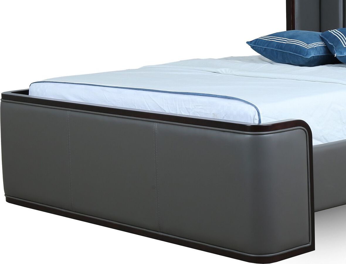 Manhattan Comfort Beds - Kingdom Graphite Queen Bed