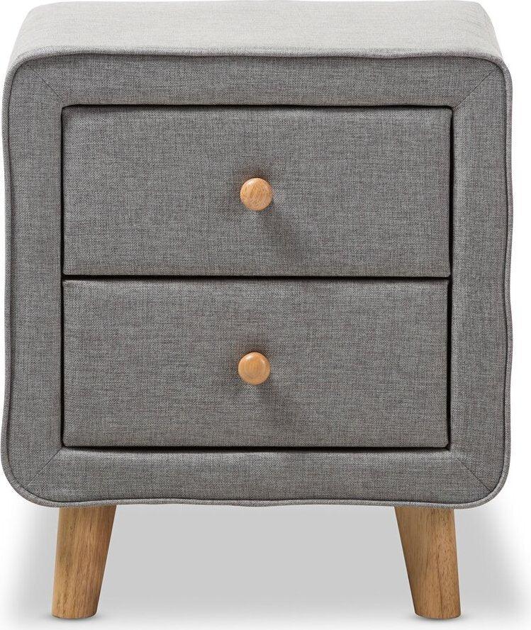 Wholesale Interiors Nightstands & Side Tables - Jonesy 2-Drawer Nightstand Gray